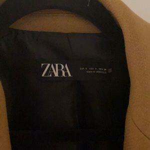 Women’s Zara double breasted camel coat